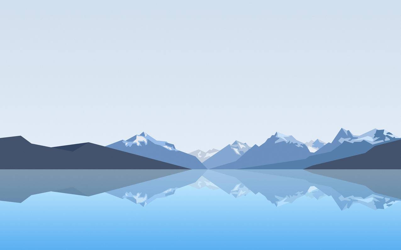 山水倒影 简约极简风景 车机高清壁纸3200x2000