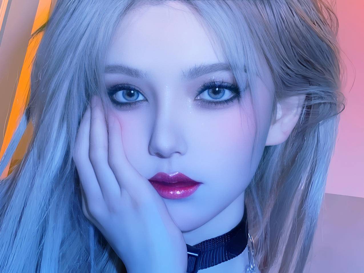 平板电脑 阿狸 cosplay cos美女 脸 手 ipad壁纸