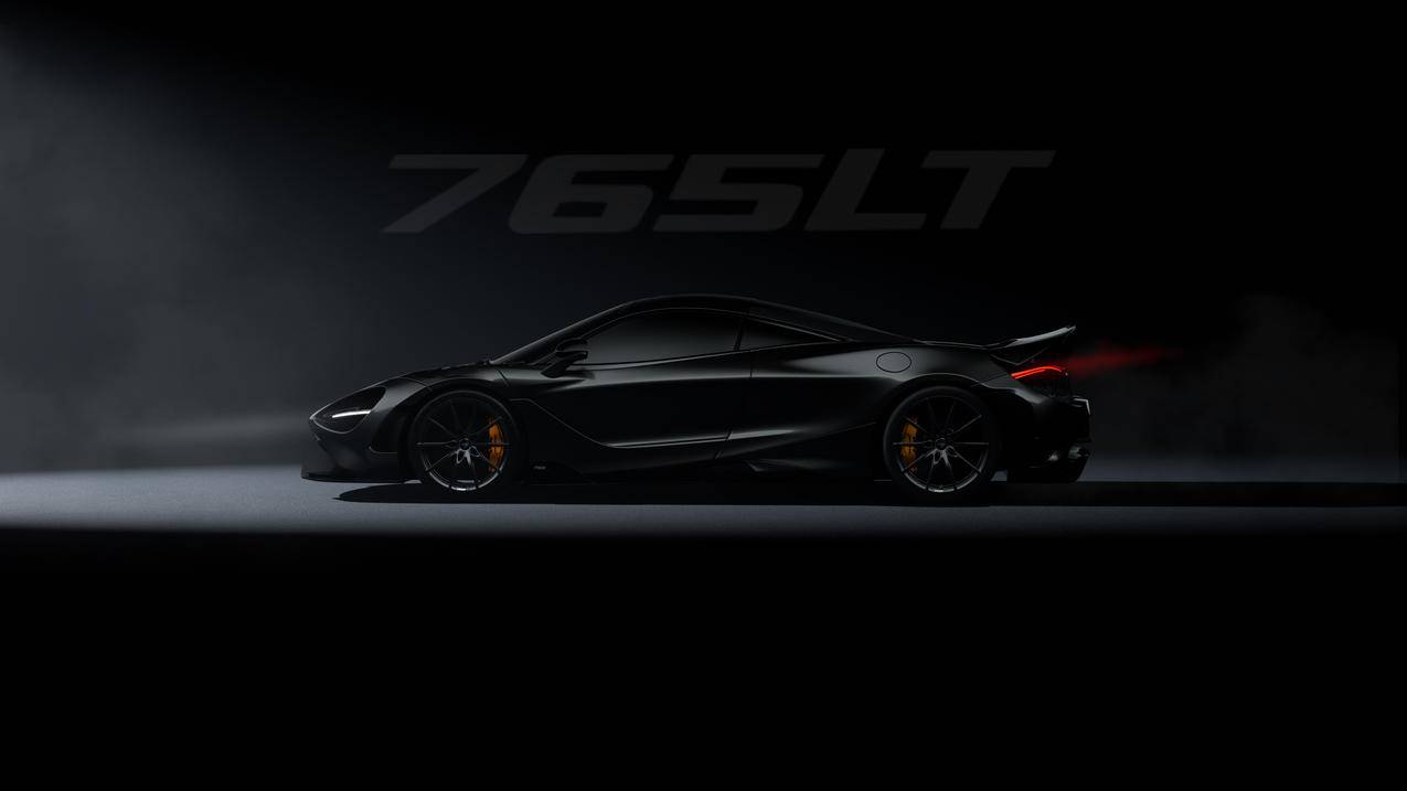黑酷迈凯伦McLaren 765LT Dark 4K黑色跑车壁纸 3840x2160