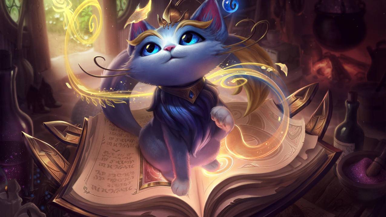 《英雄联盟 LOL》魔法猫咪 原画 悠米 4K游戏高清壁纸
