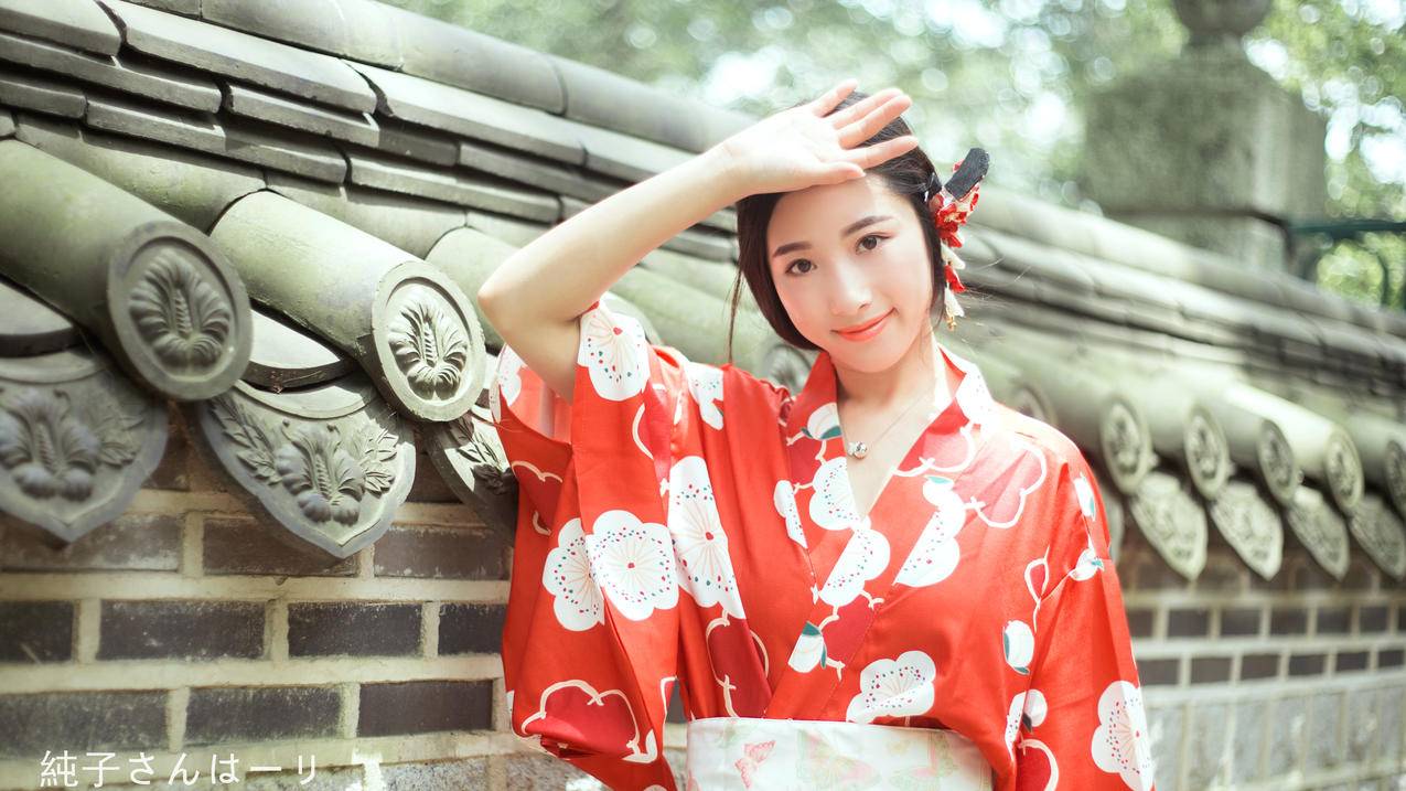 可爱日本和服美女4k壁纸