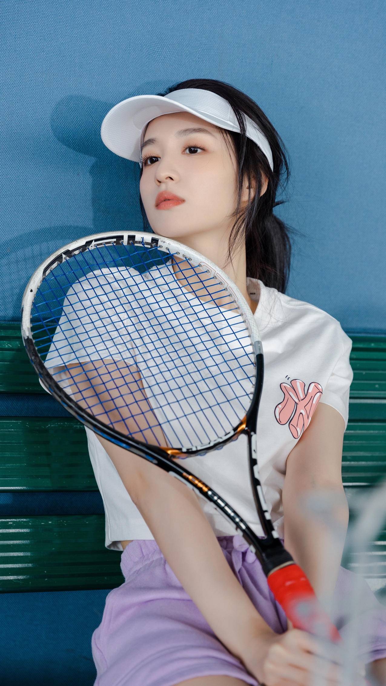网球 可爱运动美女王楚然4k高清手机壁纸