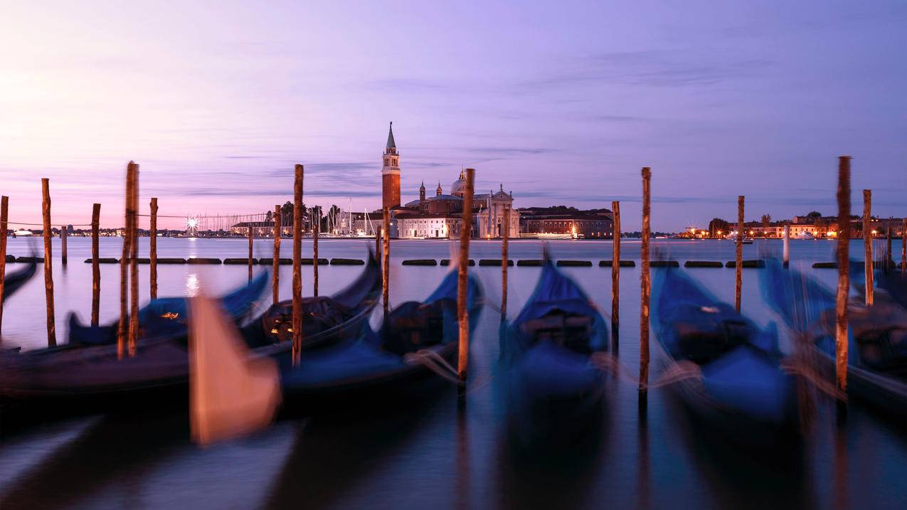 意大利威尼斯贡多拉船 4k风景高清图片