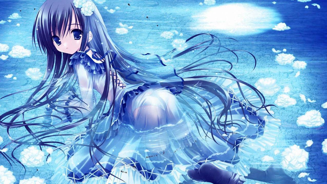 动漫少女手绘高清壁纸