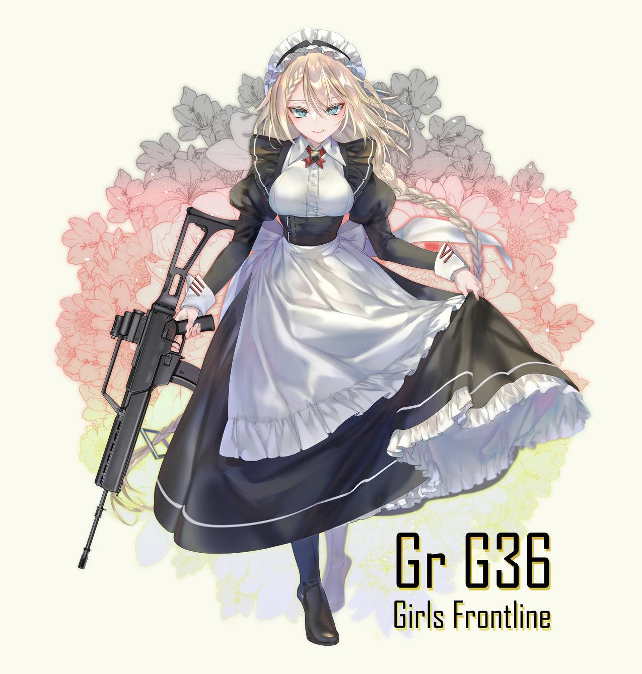 《少女前线》女仆装 枪 4K高清动漫壁纸