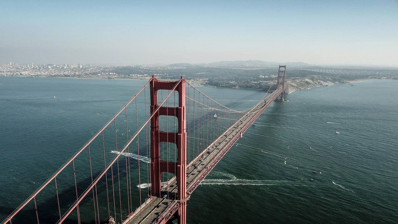 风景建筑大桥旧金山金门大桥4k图片