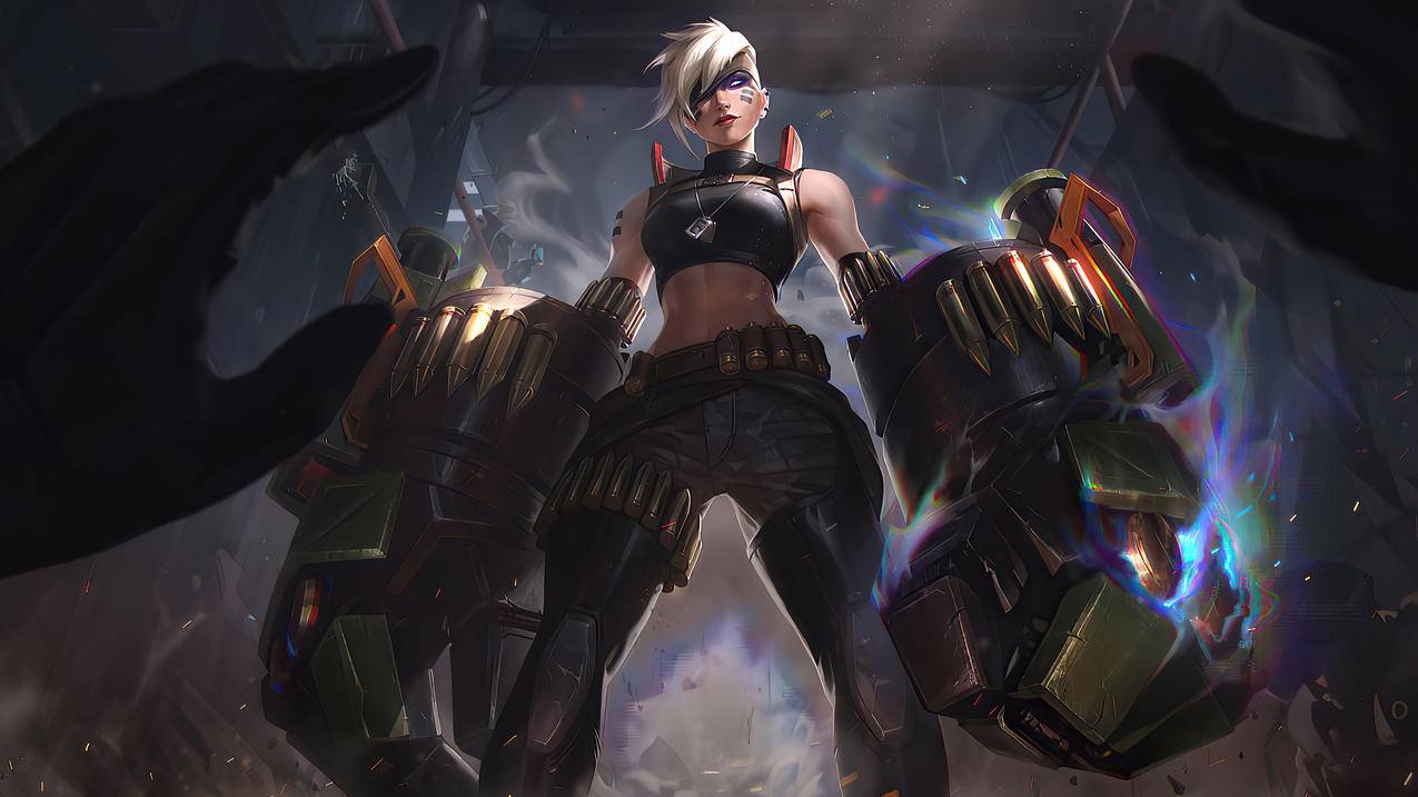 英雄联盟lol皮城执法官 灵能特工 蔚4k电脑壁纸