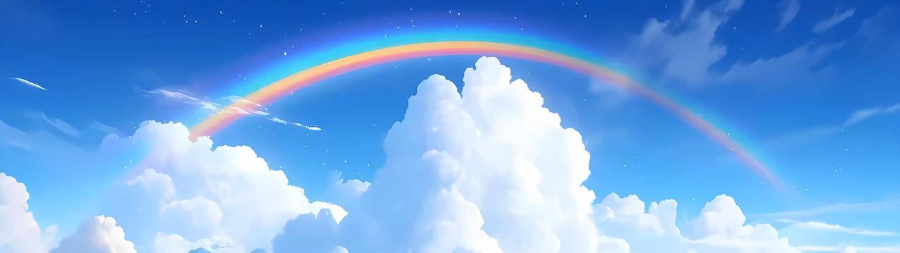雨过天晴 彩虹3840x1080双屏风景壁纸