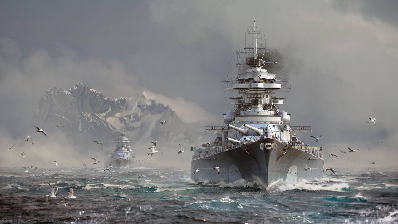 《战舰世界 World Of Warships》冰山 战舰 4K高清壁纸