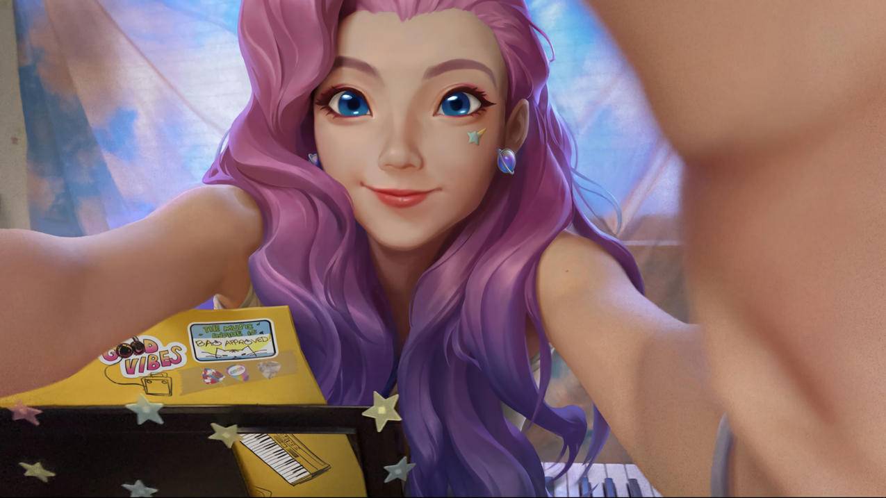 英雄联盟lol紫发女孩 Seraphine 英雄联盟4k壁纸