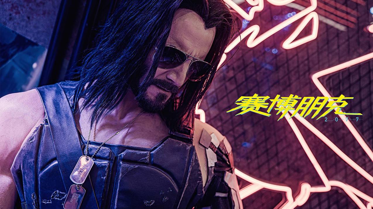 《赛博朋克2077 cyberpunk 2077》长发男人 4K高清壁纸