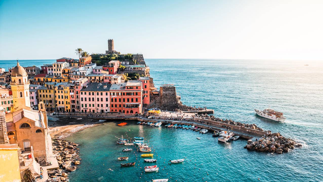 意大利 五渔村 美丽的海景 4k高清风景壁纸