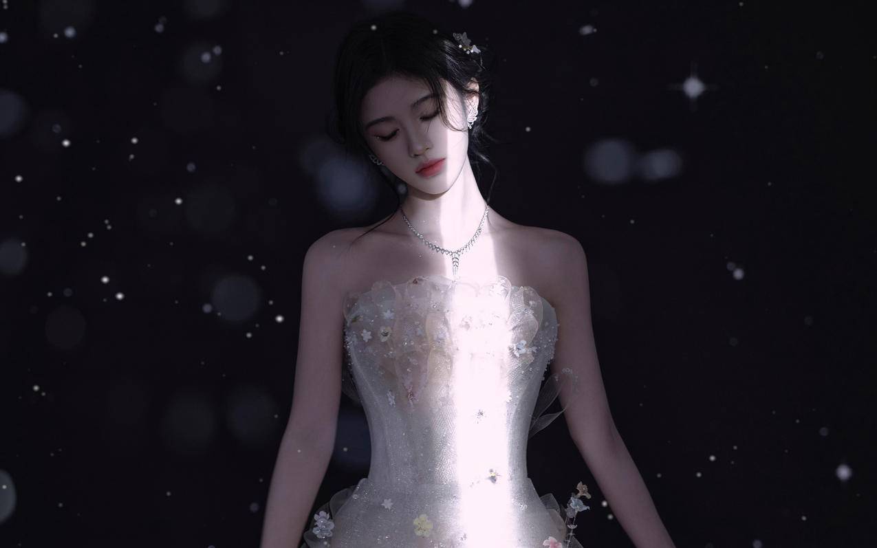 鞠婧祎闭眼唯美4k美女壁纸3840x2400